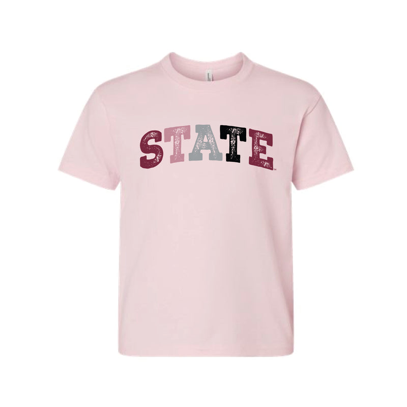 The State Arch Multi | Youth Soft Pink Tee
