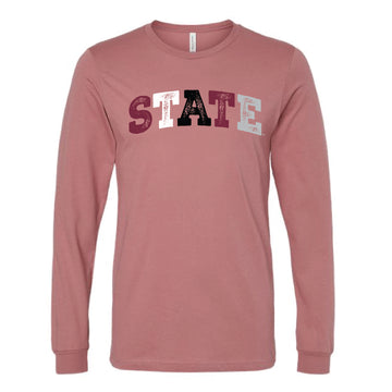 The State Arch Multi | Mauve Long Sleeve