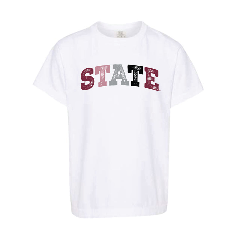 The State Arch Multi | Youth White Tee