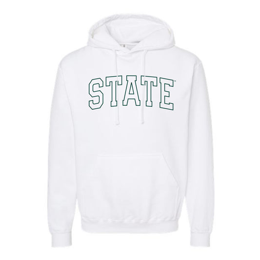 The State Outline | White Hoodie