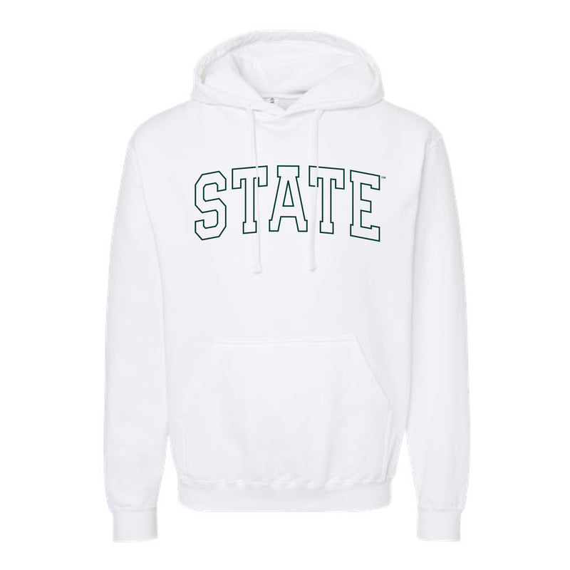 The State Outline | White Hoodie