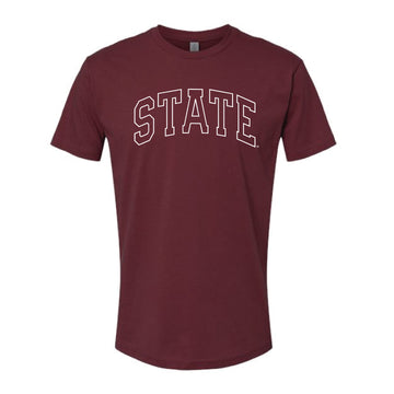 The State Arch Outline | Maroon Tee