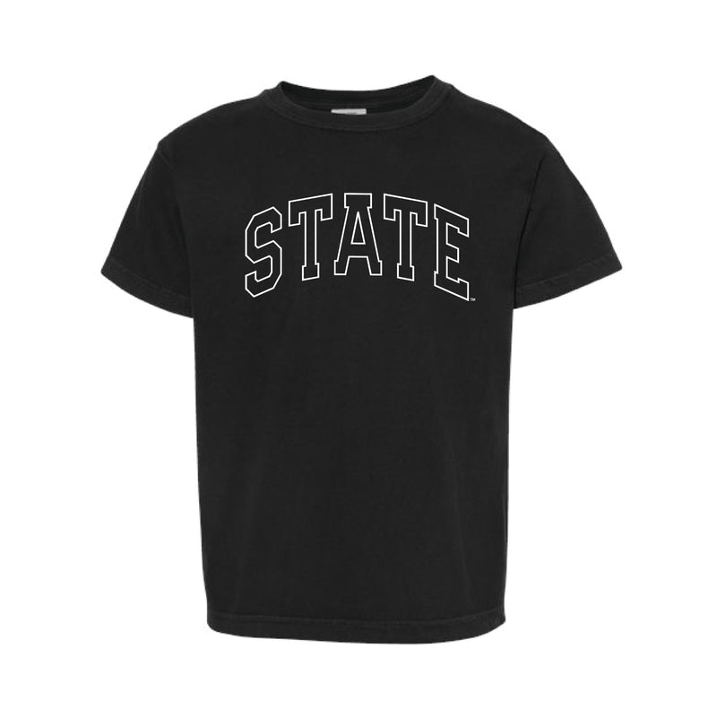 The State Arch Outline | Youth Black Tee