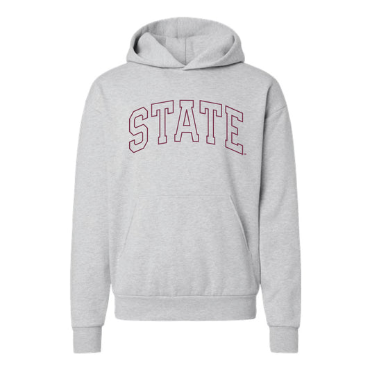 The State Arch Outline | Grey Heather Hoodie