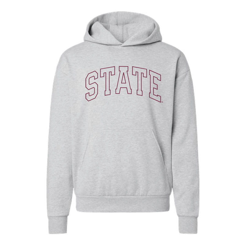 The State Arch Outline | Grey Heather Hoodie