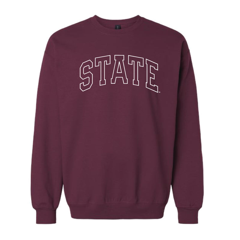 The State Arch Outline | Maroon Sweatshirt