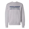 The Stewardship Stripes | Adult Light Steel Crewneck Sweatshirt