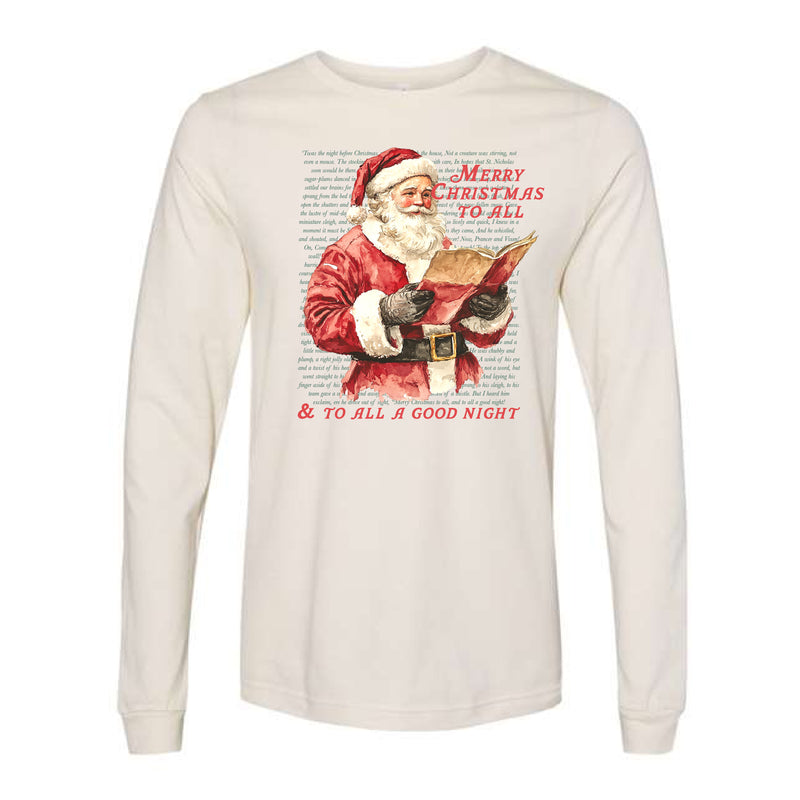 The Storytime Santa | Natural Long Sleeve Tee