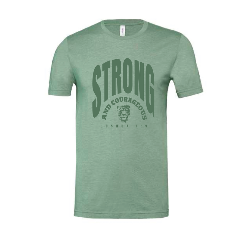 The Strong & Courageous | Heather Sage Tee
