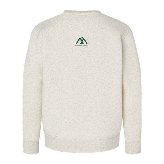 The Strong & Courageous | Natural Heather Youth Crewneck Sweatshirt