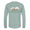 The Support Local Icons | Adult Heather Dusty Blue Long Sleeve