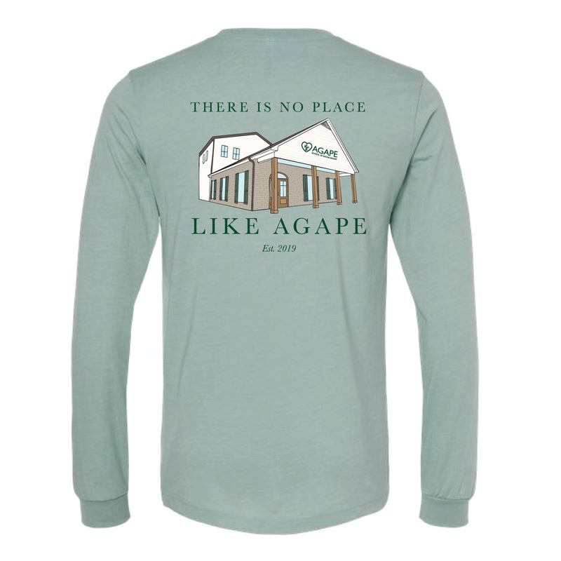 The Support Local Icons | Adult Heather Dusty Blue Long Sleeve