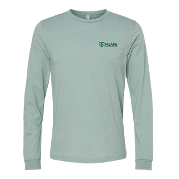 The Support Local Icons | Adult Heather Dusty Blue Long Sleeve