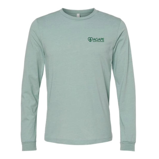 The Support Local Icons | Adult Heather Dusty Blue Long Sleeve