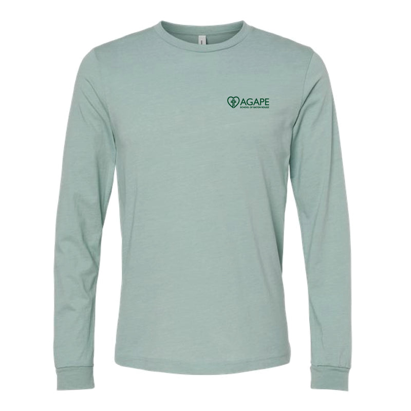 The Support Local Icons | Adult Heather Dusty Blue Long Sleeve