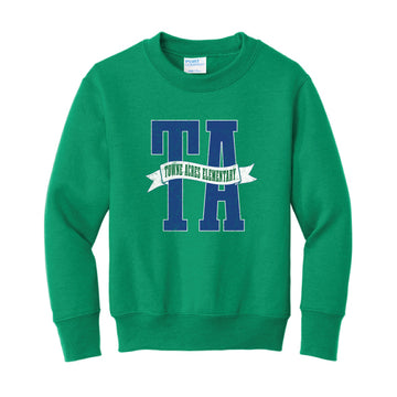 The TA Banner | Youth Kelly Crewneck Sweatshirt