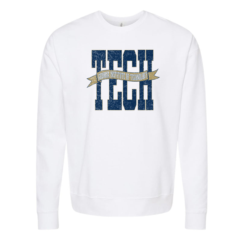 The Tech Banner | White Sweatshirt