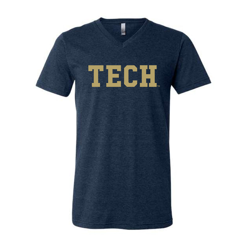 The Tech Block | Heather Navy V-Neck Tee