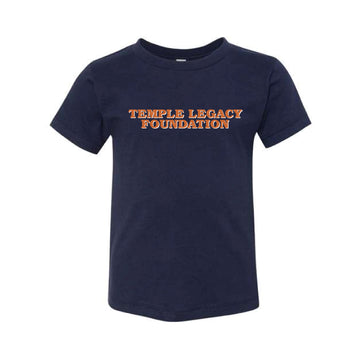 The Temple Legacy Foundation Block | Navy Toddler Tee