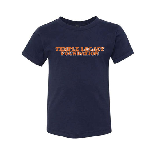 The Temple Legacy Foundation Block | Navy Toddler Tee