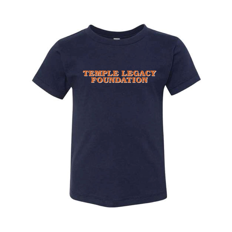 The Temple Legacy Foundation Block | Navy Toddler Tee