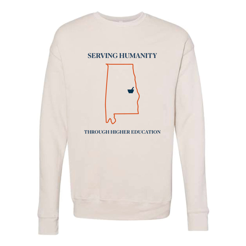 The Temple Legacy AU Location | Heather Dust Crewneck Sweatshirt