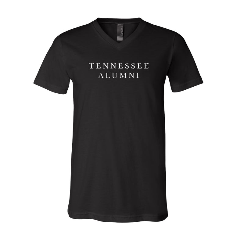 The Tennessee Alumni Serif | Black V-Neck Tee