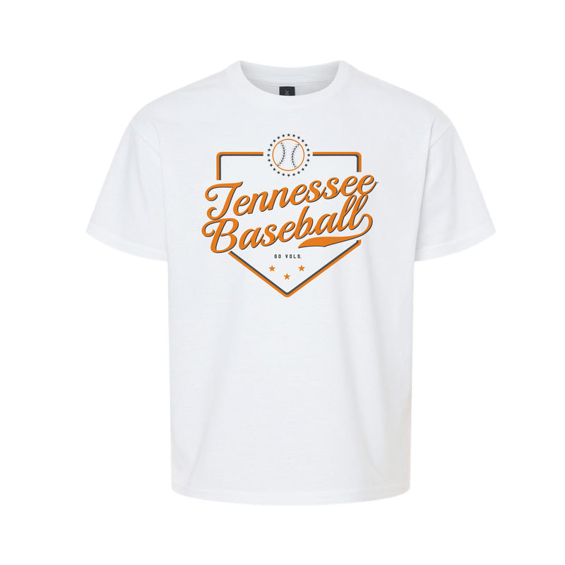 The Tennessee Baseball Plate | Youth White Tee