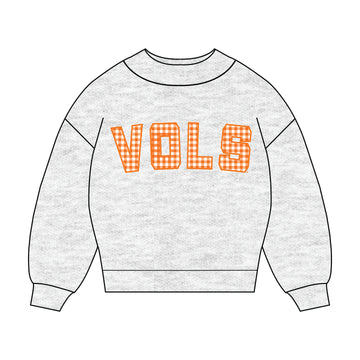 The Mallory Mockneck Tennessee Gingham | Youth Ash