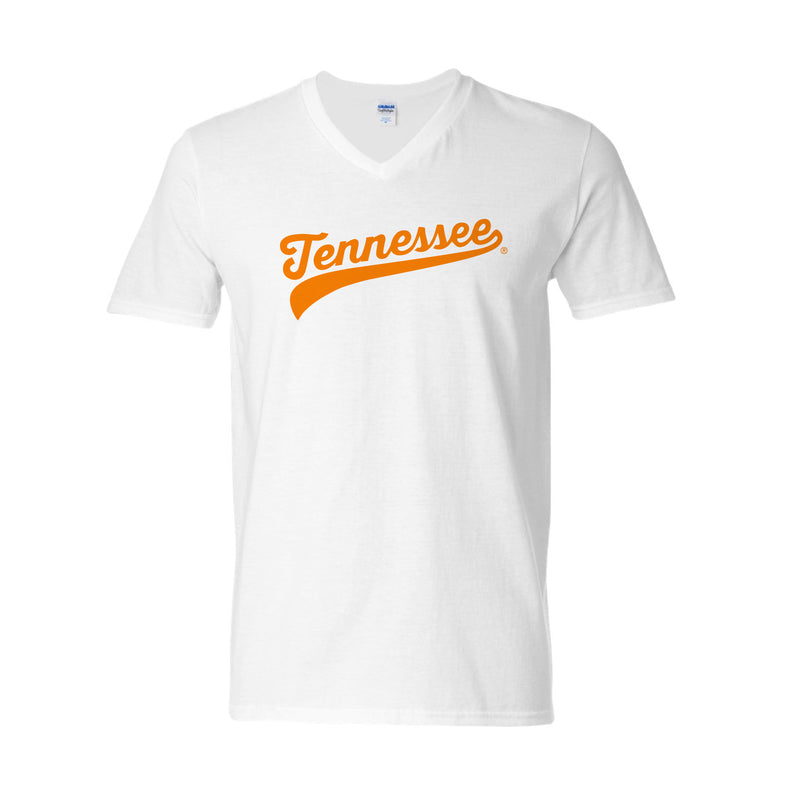 The Tennessee Script | White V-Neck Tee