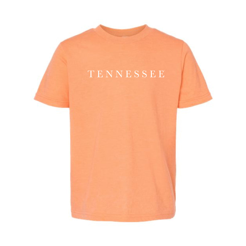 The Tennessee Serif | Youth Heather Cantaloupe Tee