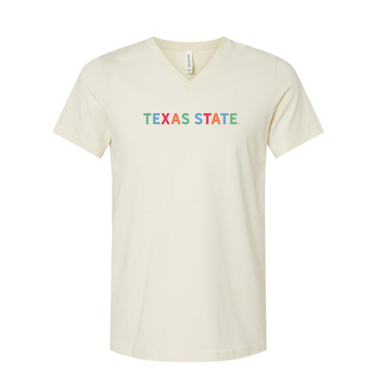 The Texas State Multi | Natural V-Neck Tee