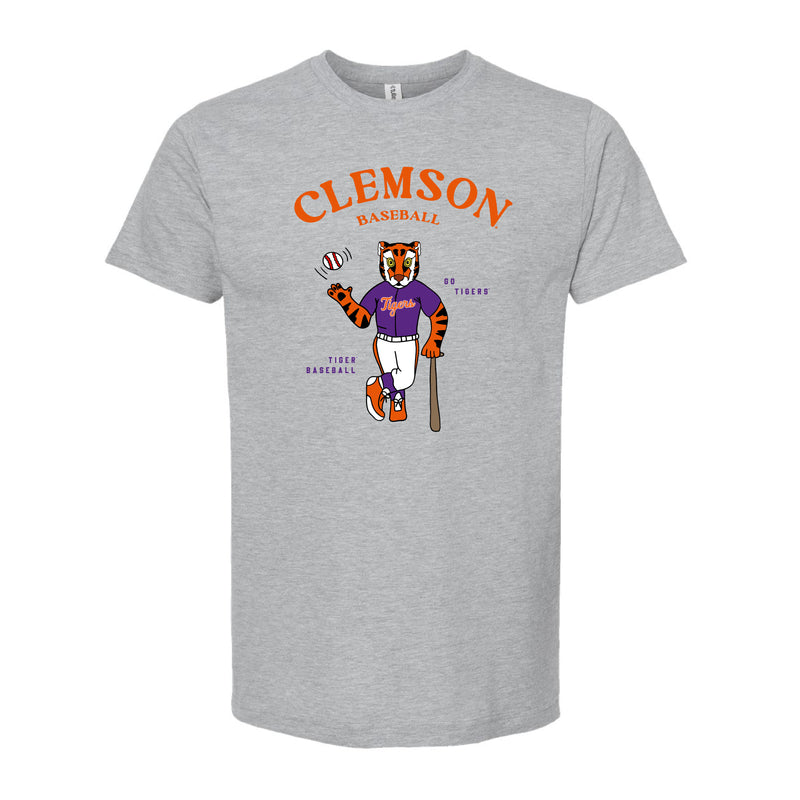 The Clemson Baseball Player | Heather Grey Tee