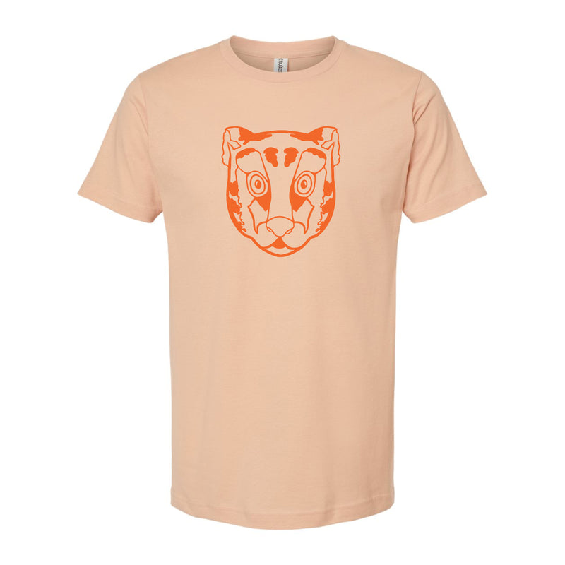 The Tiger Head Outline | Peach Tee