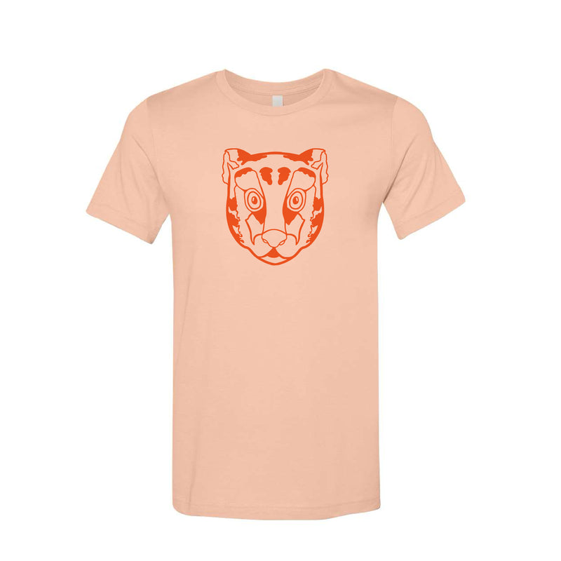 The Tiger Head Outline | Adult Peach Tee