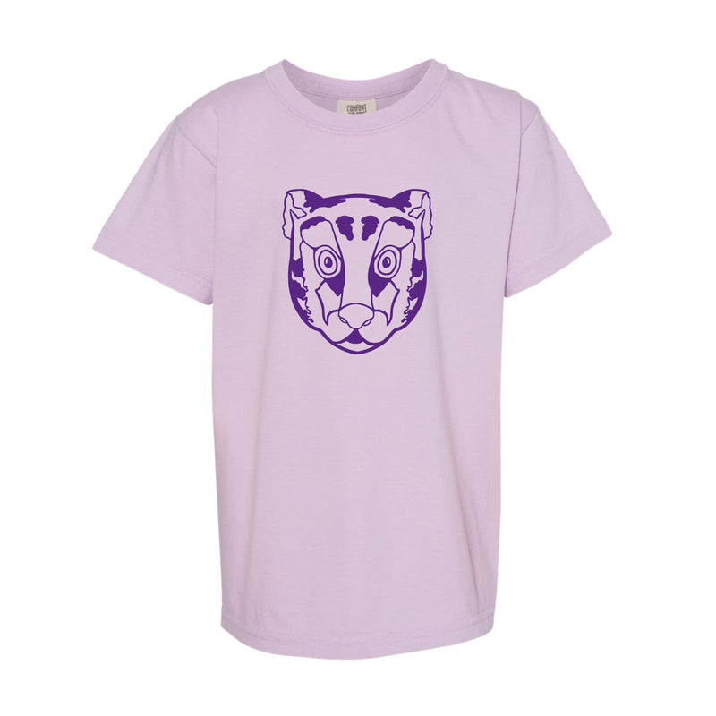 The Tiger Head Outline | Youth Orchid Tee