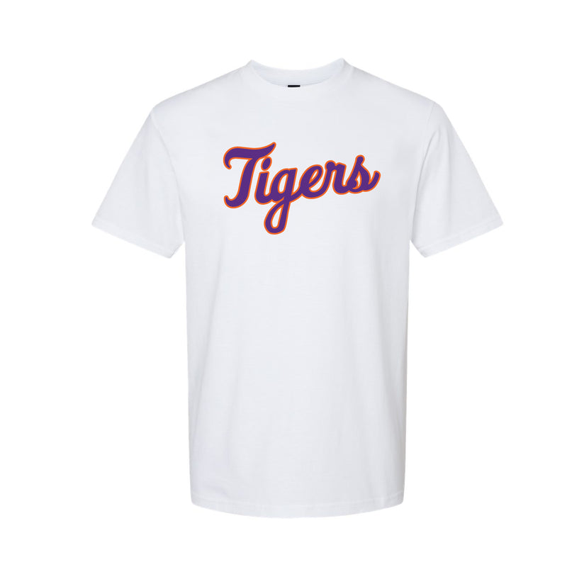 The Tigers Baseball Script | White Tee