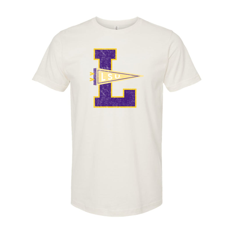 The LSU Pennant | Vintage Natural Tee