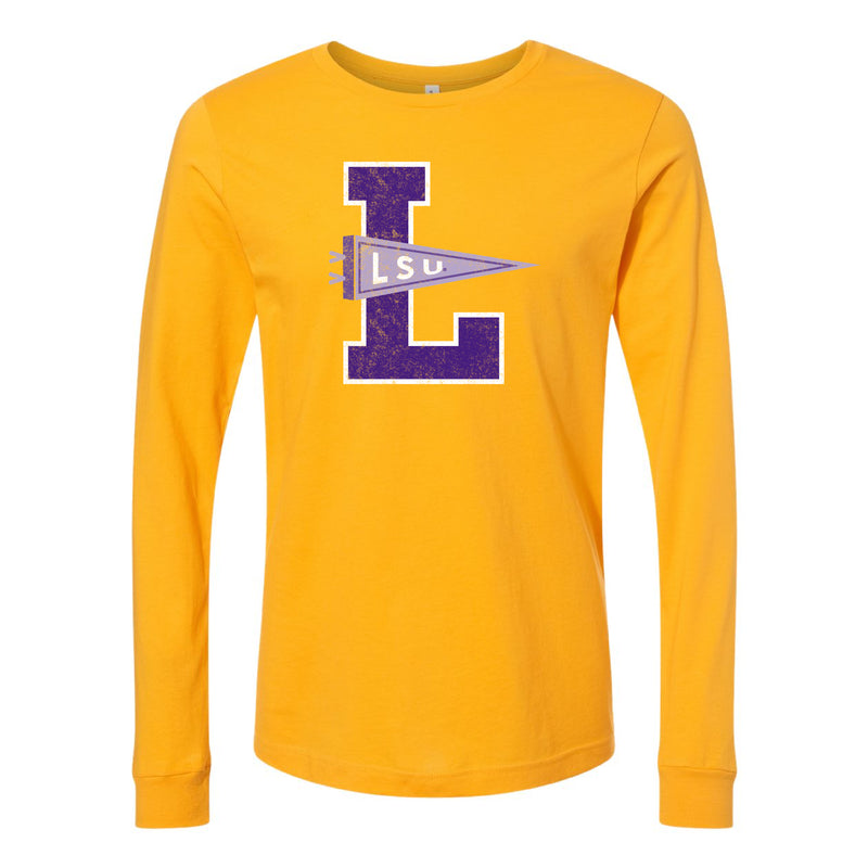 The LSU Pennant | Gold Long Sleeve