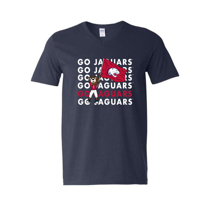 The Touchdown South Paw | Adult Navy V-Neck Tee