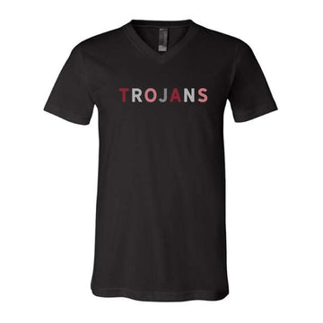 The Trojans Multi | Black Vneck Tee
