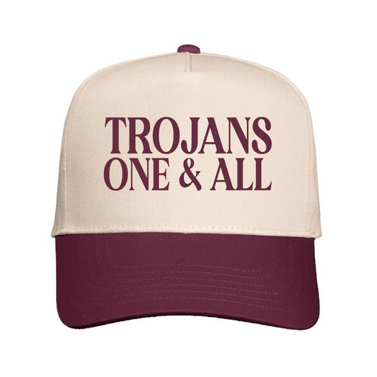 The Trojans One & All | Natural Maroon Hat