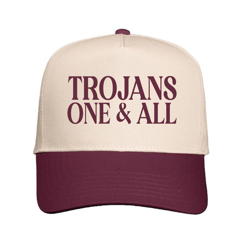 The Trojans One & All | Natural Maroon Hat