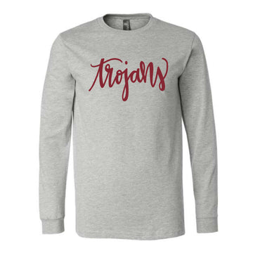 The Trojans Script | Athletic Heather Long Sleeve