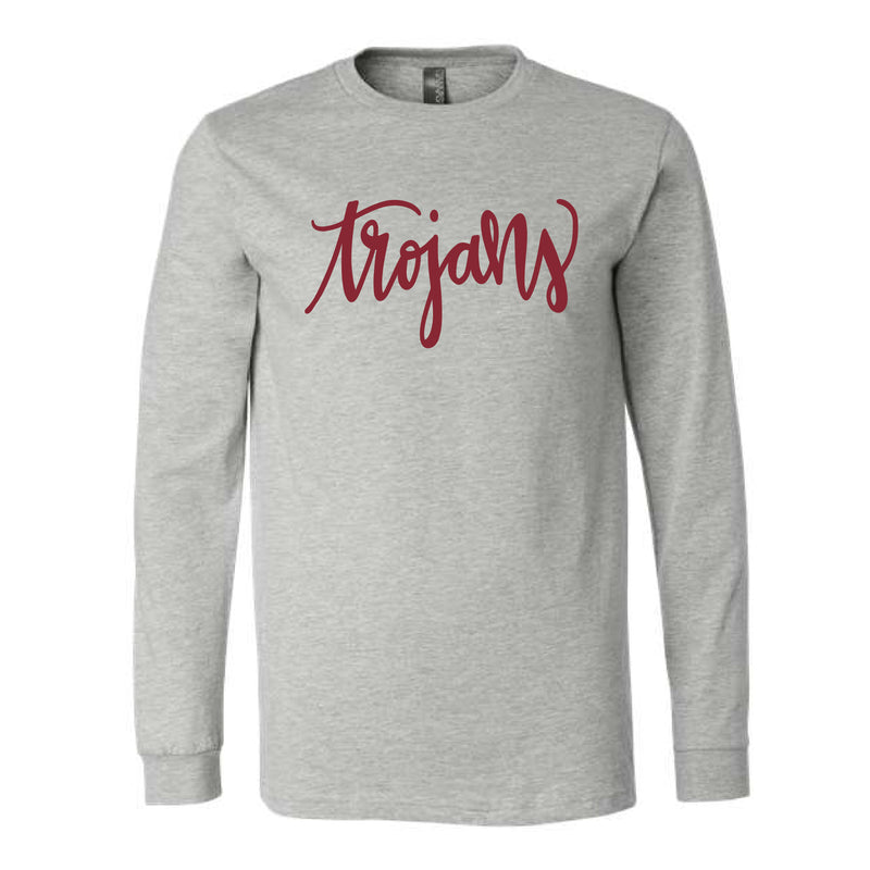The Trojans Script | Athletic Heather Long Sleeve