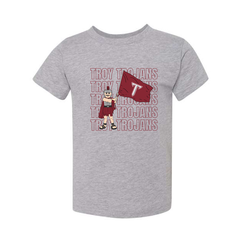 The Troy Trojans Repeat | Toddler Athletic Heather tee