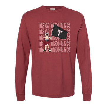 The Troy Trojans Repeat | Crimson Long Sleeve