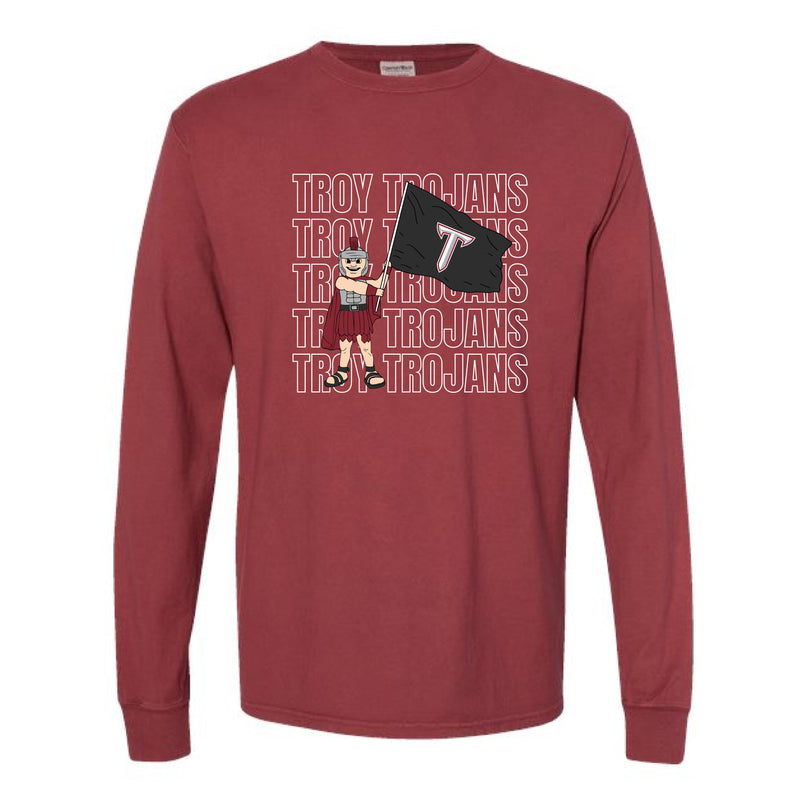The Troy Trojans Repeat | Crimson Long Sleeve