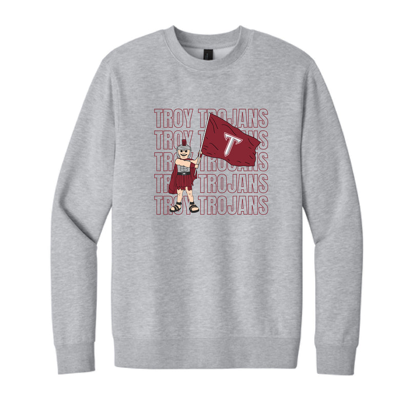 The Troy Trojans Repeat | Light Heather Grey Sweatshirt