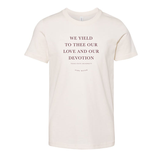 The TXST Alma Mater | Youth Natural Tee